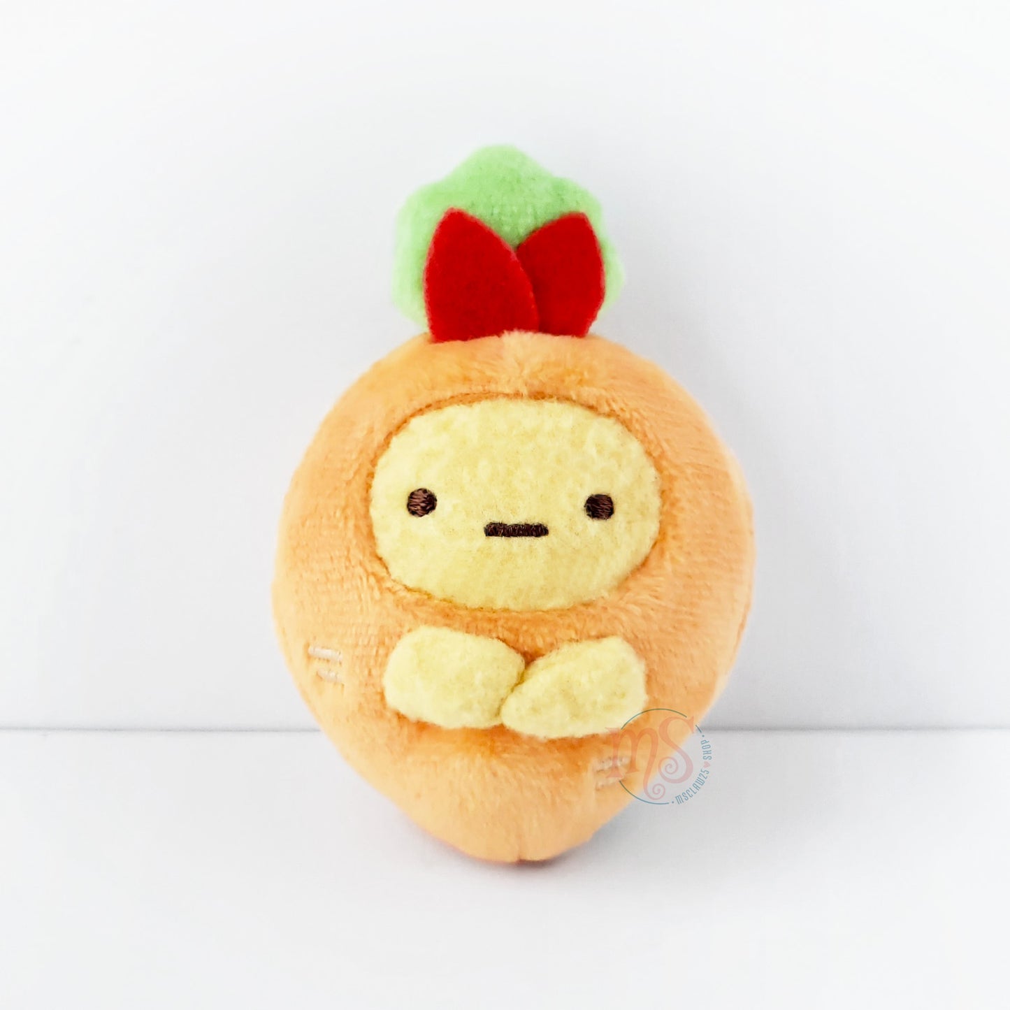 Sumikko Gurashi | Food Kingdom | Ebifurai no Shippo (Carrot) Tenori Mini Plush | Shop Limited