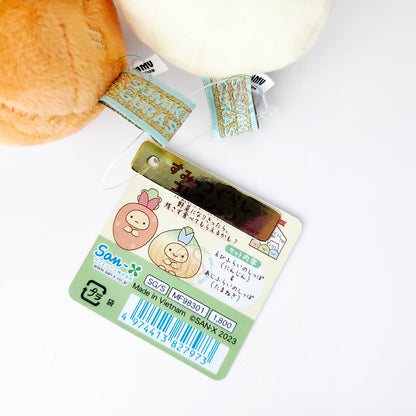 Sumikko Gurashi | Food Kingdom | Ebifurai & Ajifurai no Shippo (Carrot & Onion) Tenori Mini Plush Set | Shop Limited