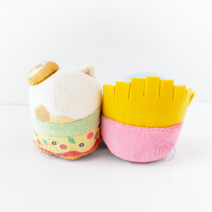 Sumikko Gurashi | Food Kingdom | Neko & Tokage (Pizza & Fries) Tenori Mini Plush Set