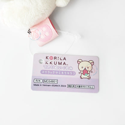 Rilakkuma | Strawberry Life | Korilakkuma (Sparkling) Tenori Mini Plush