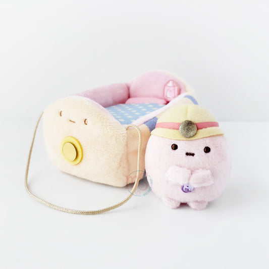 Sumikko Gurashi | Mole's House | Pink Tapioca (Miner) & Trolley Bed Tenori Mini Plush Set | Shop Limited