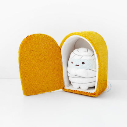 Sumikko Gurashi | Ancient Egypt Exhibition | Tapioca & Mummy Bed Tenori Mini Plush Set | Collab Limited