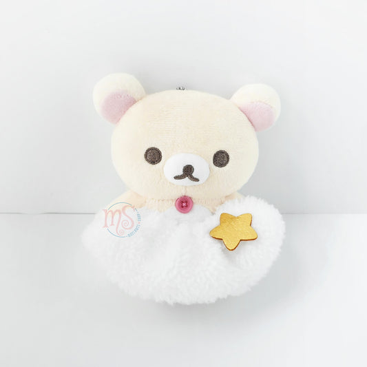 Rilakkuma | Flauschiger Engel Scrunchie | Korilakkuma (Stern) Schlüsselanhänger Kleiner Plüsch