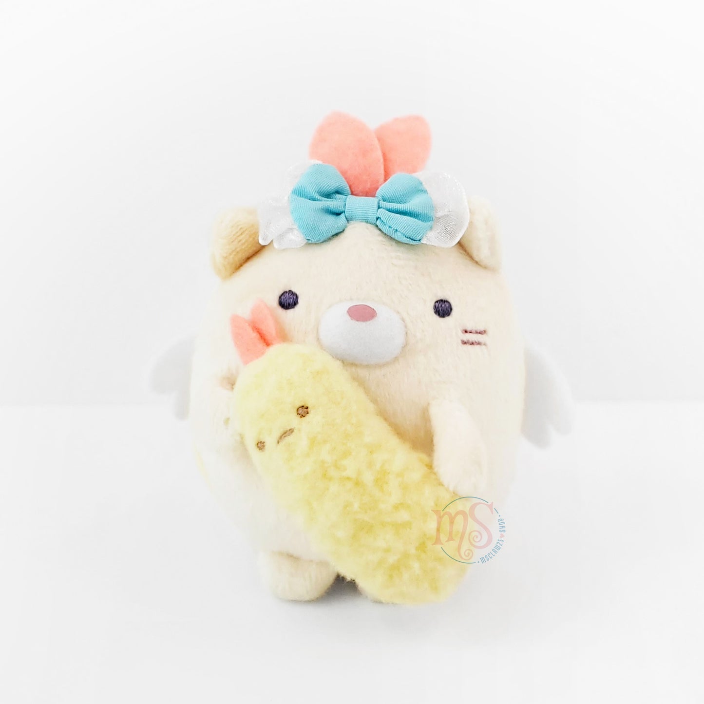 Sumikko Gurashi | Angel Idol | Neko Cat (Ebi) Keychain Tenori Mini Plush