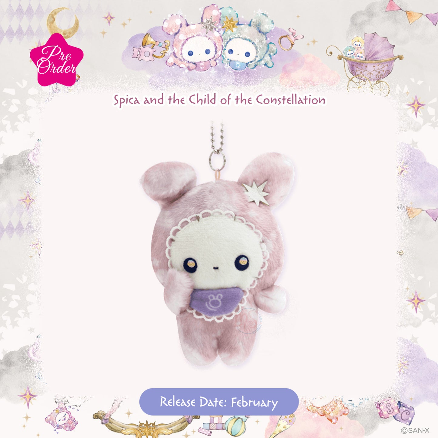 PRE-ORDER | Sentimental Circus | Spica and Child of the Constellation | Water Drop Star Child Keychain Tenori Mini Plush