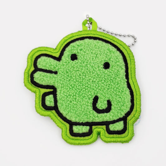 Tamagotchi |  Embroidered Patch Charm | Kuchipatchi Keychain with Clip
