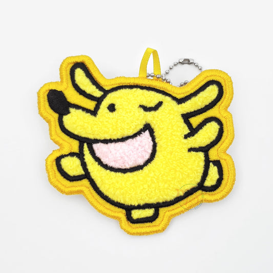 Tamagotchi |  Embroidered Patch Charm | Pochitchi Keychain with Clip