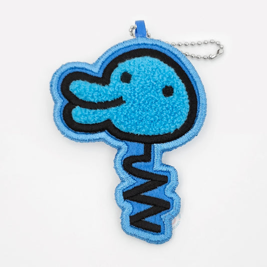Tamagotchi |  Embroidered Patch Charm | Nyorotchi Keychain with Clip