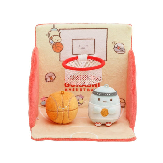 Sumikko Gurashi |  Xebio Basketball 1 | Tapioca & Basketball Count Keychain Tenori Mini Plush Set | Collab Limited