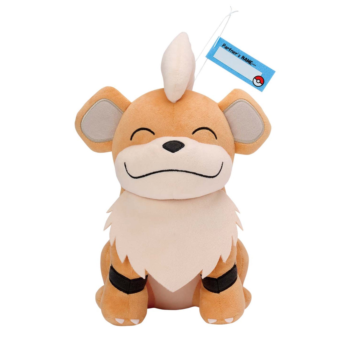 Pokémon | Hello Partner | Growlithe Smiling Sitting Plush
