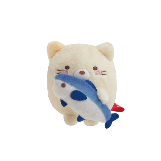 Sumikko Gurashi x Keikyu | Let's Go Play | Neko Cat (Fish) Tenori Mini Plush | Voucher Limited