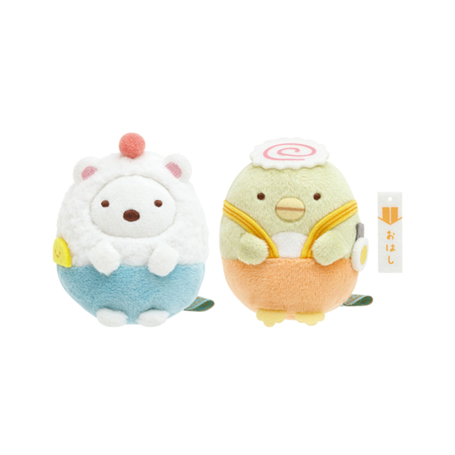 Sumikko Gurashi | Food Kingdom | Shirokuma & Penguin? (Rice Bow & Ramen) Tenori Mini Plush Set