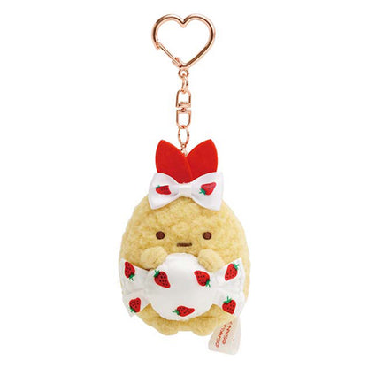 Sumikko Gurashi | Sakuma Strawberry Milk Candy | Ebifurai no Shippo Keychain Tenori Mini Plush