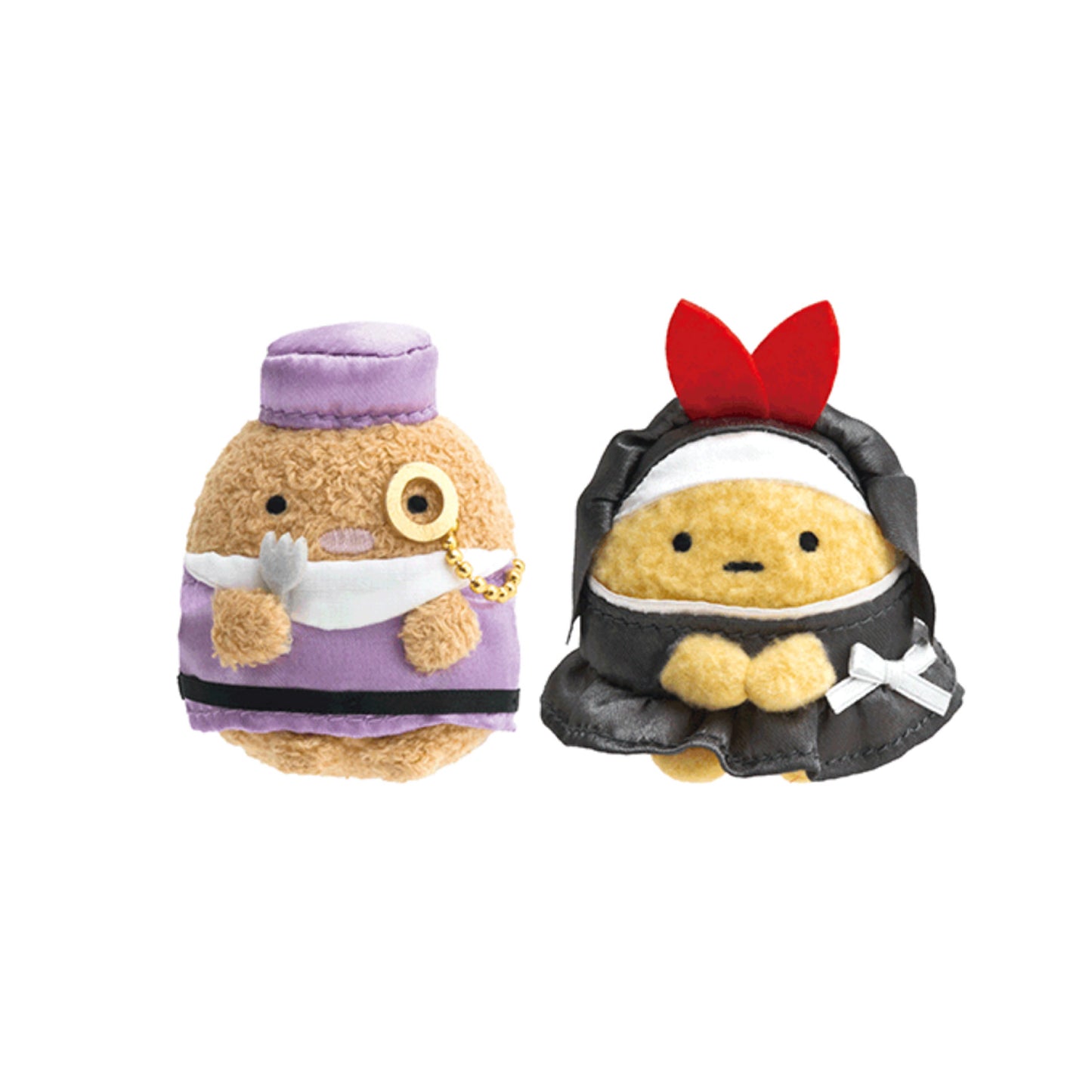 Sumikko Gurashi | Fairy Gothic Halloween | Ebifurai no Shippo (Sister) & Tonkatsu (Priest) Tenori Mini Plush Set