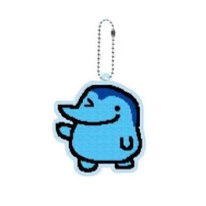 Tamagotchi |  Embroidered Patch Charm | Ginjirotchi Keychain with Clip