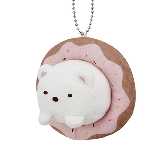 Sumikko Gurashi | Donut Rings | Shirokuma Keychain Mini Plush