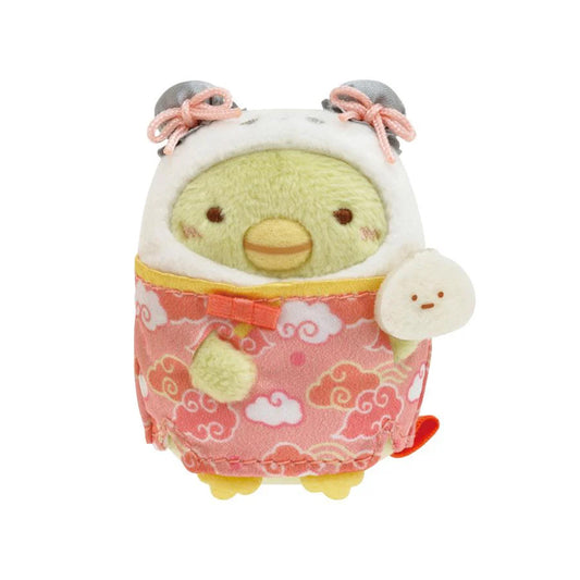 Sumikko Gurashi | Chinese Cuisine | Penguin? (Chinse Dress) Tenori Mini Plush | Yokohama Shop Limited