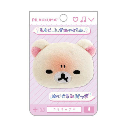 Rilakkuma | Emoji Series | Korilakkuma (Angry) Mini Plush Badge