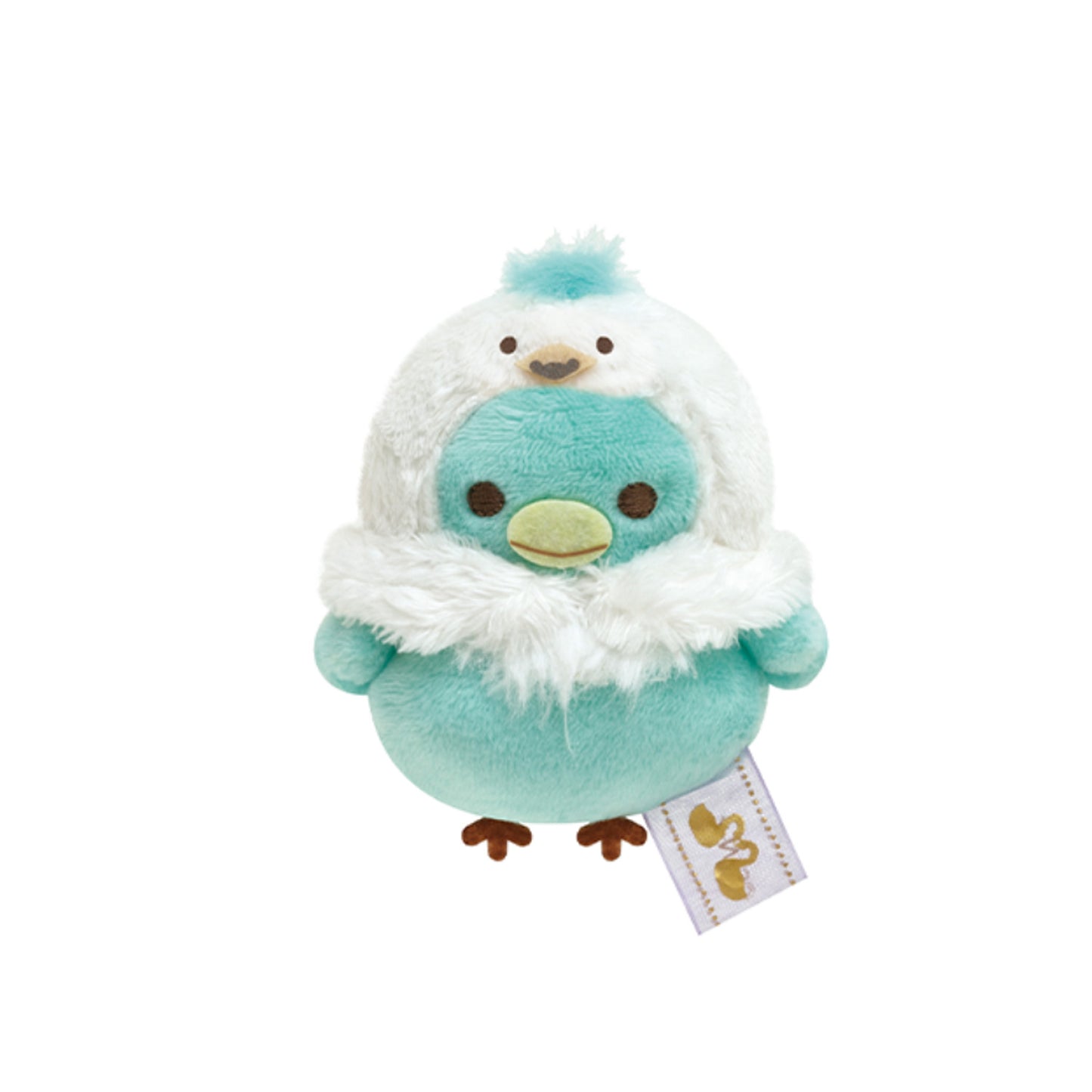 Rilakkuma | Swan & Golden Flower | Mint Little Bird Tenori Mini Plush