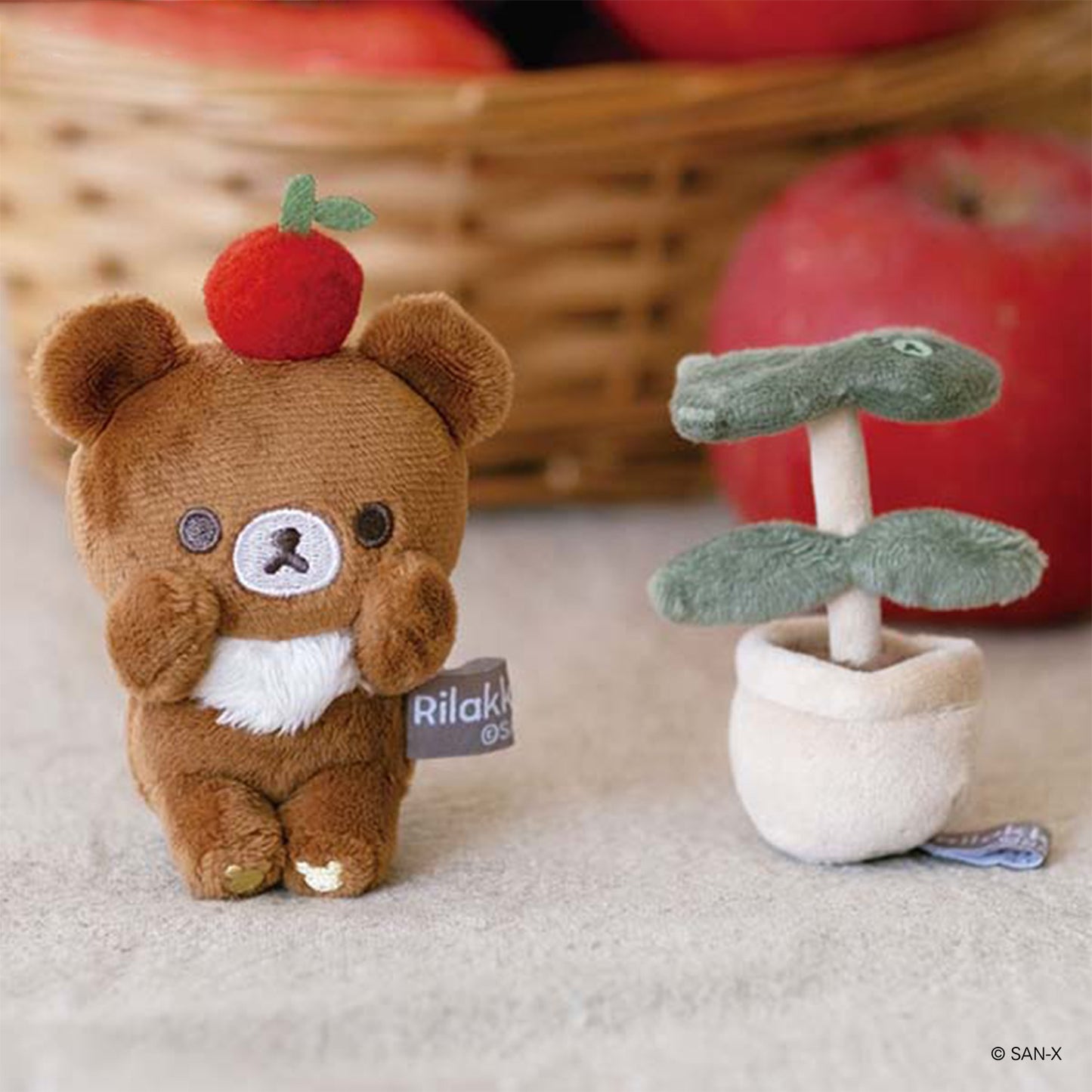 Rilakkuma | Basic Favorite Things | Chairoikoguma (Cherry) Tenori Mini Plush