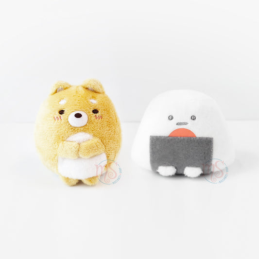 Sumikko Gurashi | Play with Dogs | Yama (Rice Ball) & Puppy (Yellow) Tenori Mini Plush Set