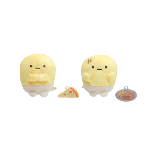 Sumikko Gurashi | Shirokuma's Corn Soup | Corn (Pizza & Steak) Tenori Mini Plush Set