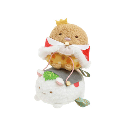 Sumikko Gurashi | Food Kingdom | Tonkatsu & Riceball (King & Ride) Tenori Mini Plush Set