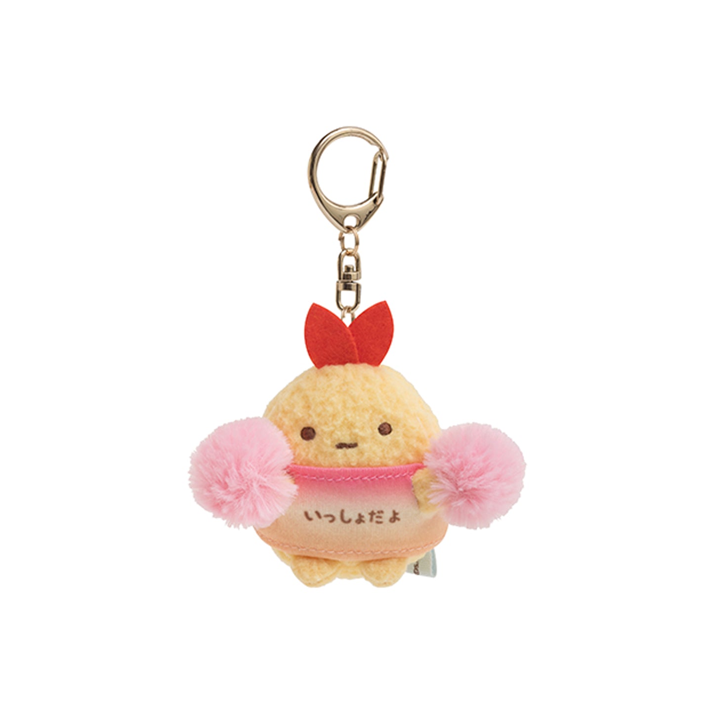 Sumikko Gurashi | Sumikko Test | Ebifurai no Shippo (Cheerleader) Keychain Tenori Mini Plush | Limited Edition