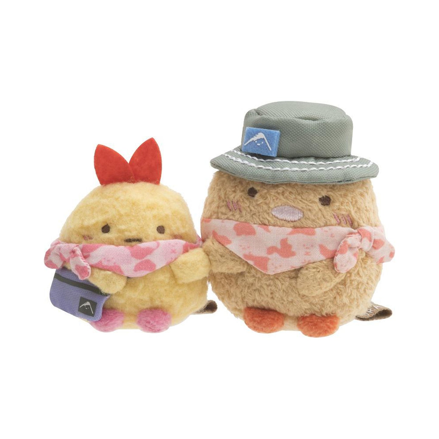 Sumikko Gurashi | L-Breath 2nd Series | Ebifurai no Shippo & Tonkatsu (Camping) Tenori Mini Plush | Collab Limited