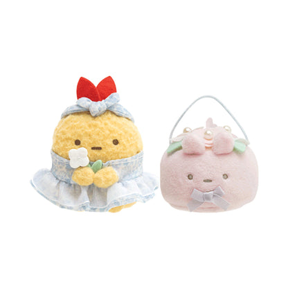 Sumikko Gurashi | Mysterious Rabbit Garden | Ebifurai no Shippo & Rabbit Flower Pot Tenori Mini Plush Set