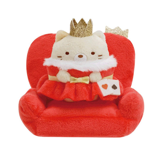 Sumikko Gurashi | Alice in Wonderland | Neko Cat & Heart Sofa (Queen of Hearts) Tenori Mini Plush Set