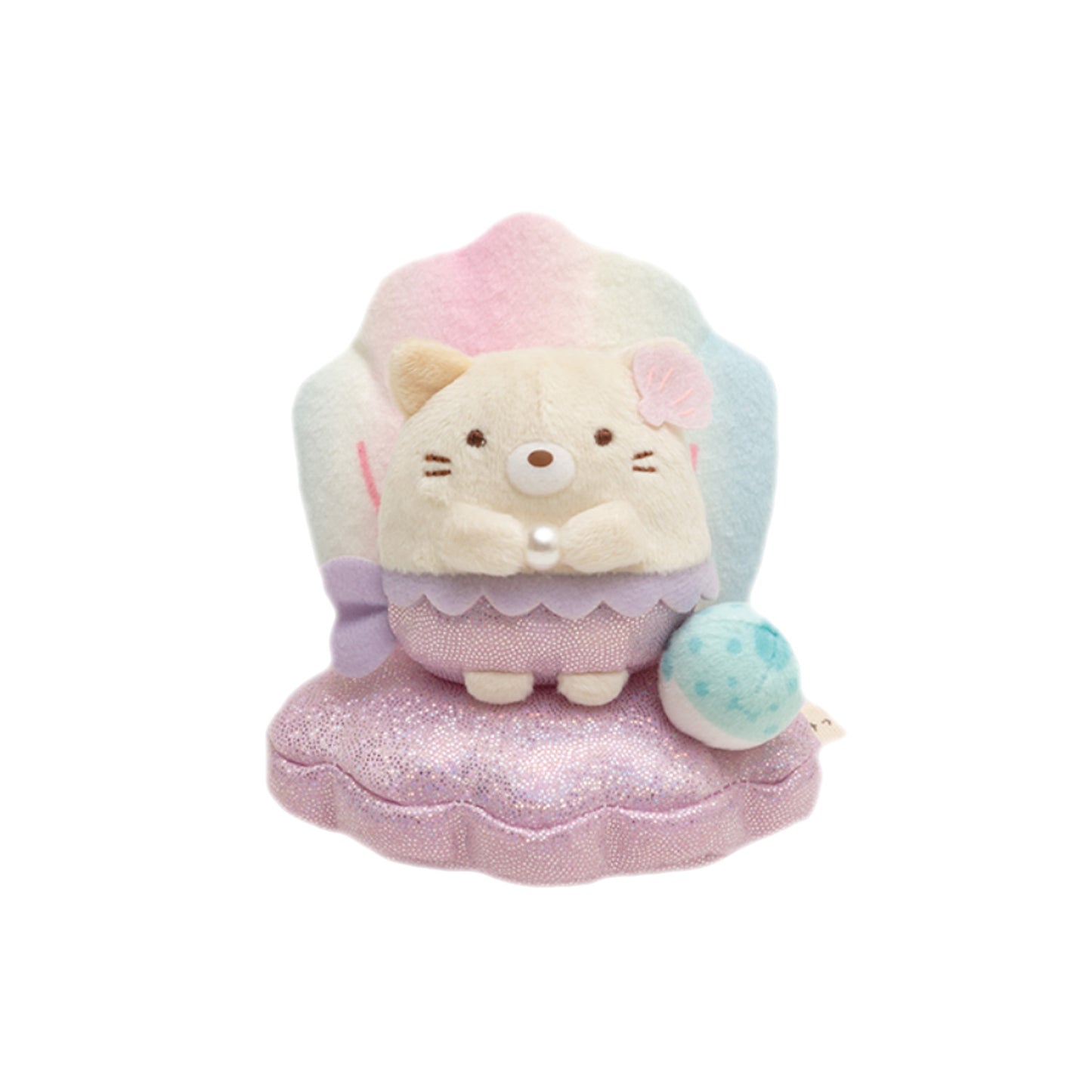 Sumikko Gurashi | Outing Leisure | Neko Cat (Mermaid) & Shell Deco Tenori Mini Plush Set