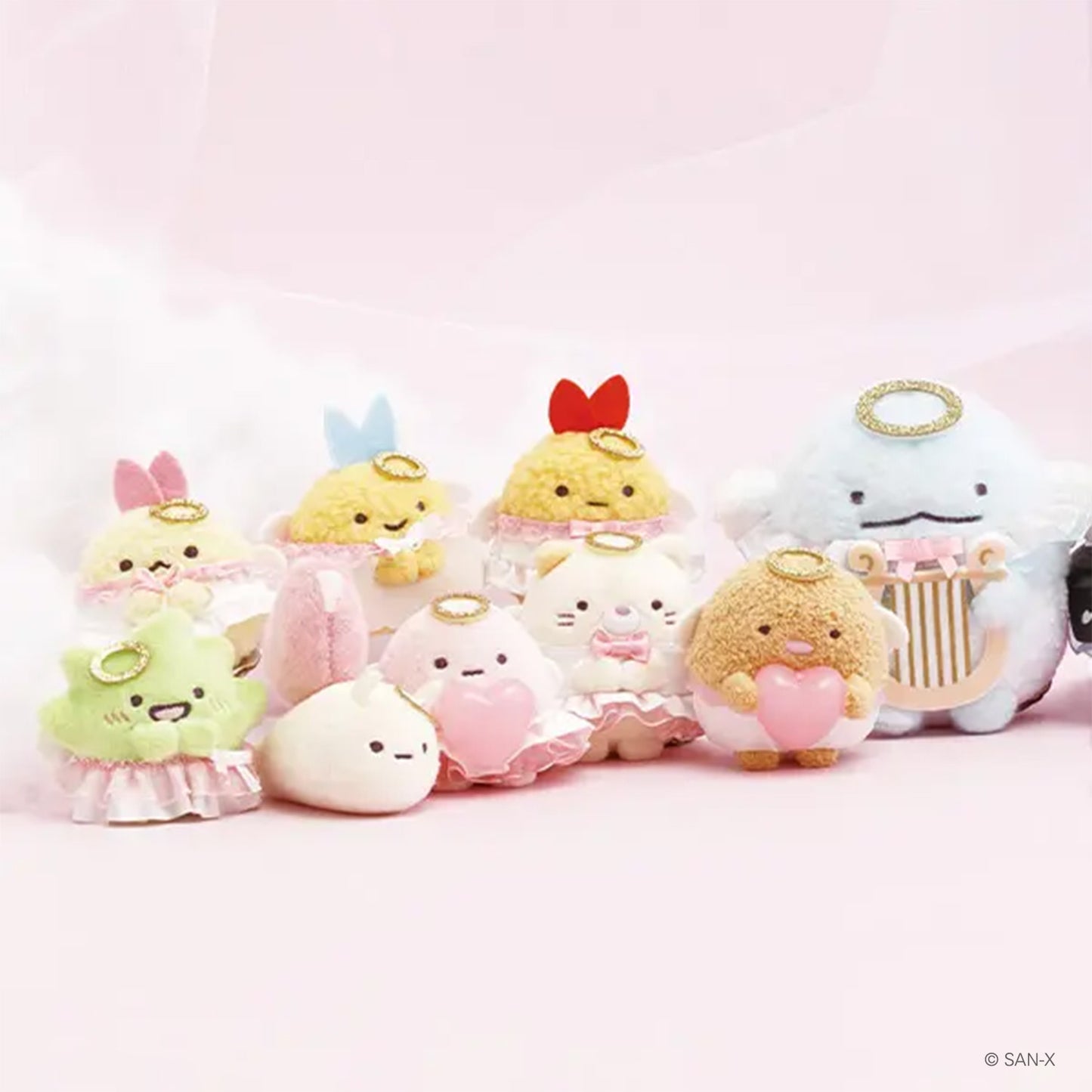 Sumikko Gurashi | Angel & Devil Tails | Ebifurai no Shippo (Angel) Mascot Mini Plush