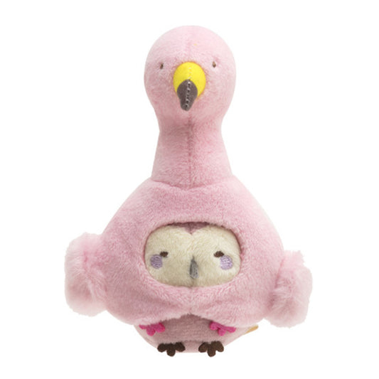 Sumikko Gurashi | Animal Park | Owl (Flamingo) Tenori Mini Plush | Pop Up Shop Limited