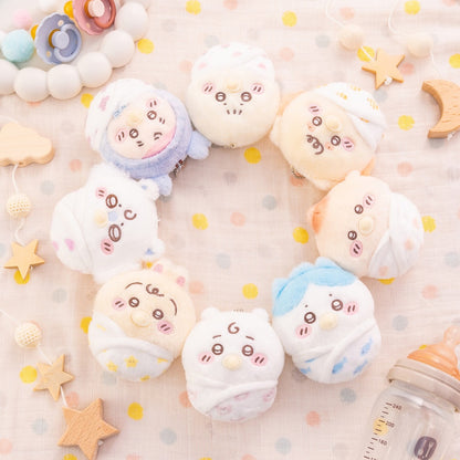 PRE-ORDER | Chiikawa | Baby Plush Lottery | Chiikawa (Swaddle) Mascot Mini Plush | Ichiban Kuji