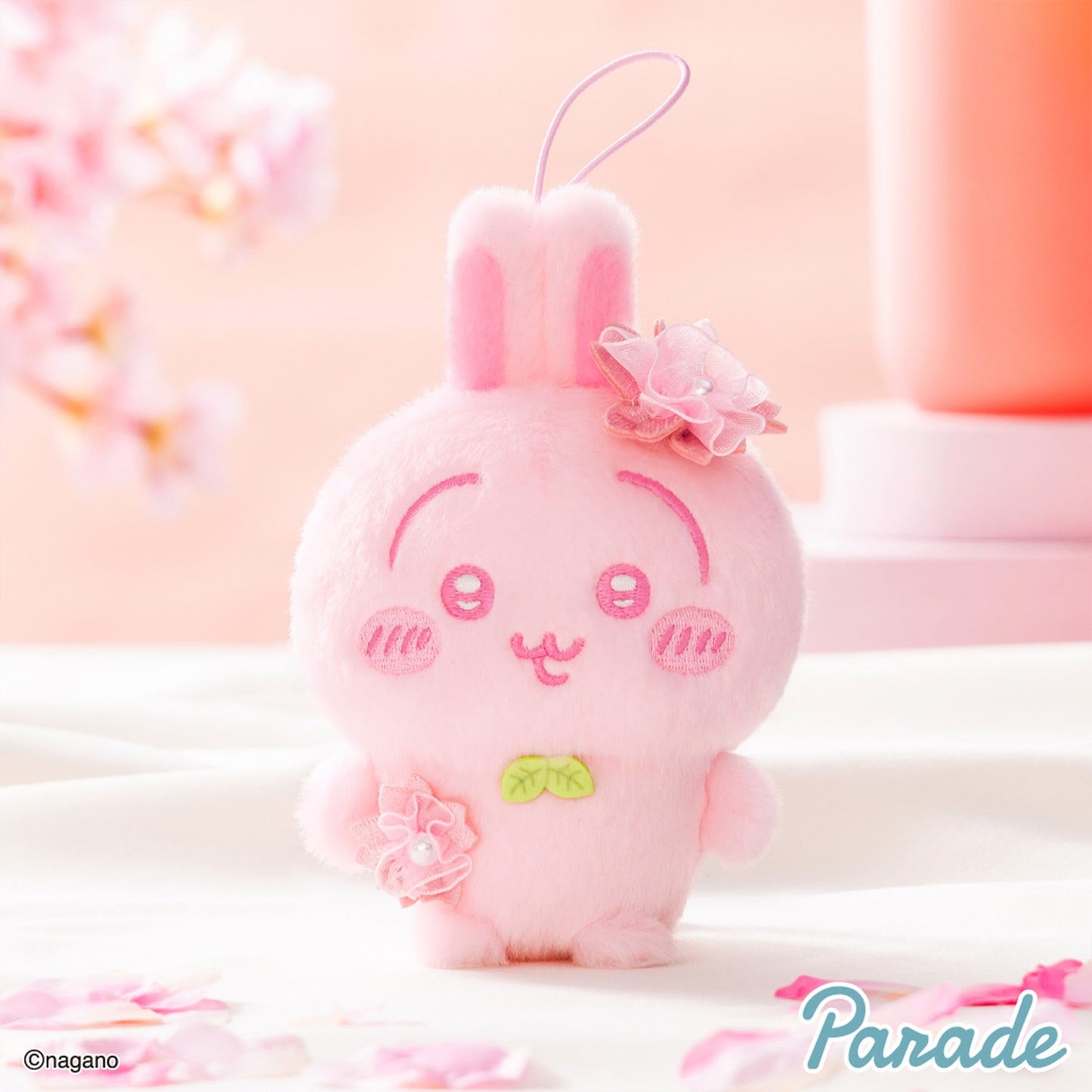 Chiikawa | Nui Palette: Sakura Cherry Blossom Color | Usagi Soft Fluffy Mascot Mini Plush