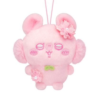 Chiikawa | Nui Palette : Couleur Fleur de cerisier Sakura | Peluche Mascotte Mini toute douce Momonga