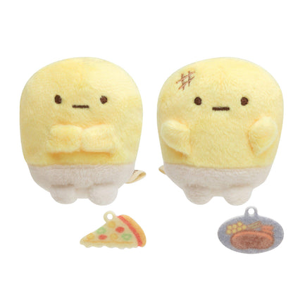 Sumikko Gurashi | Shirokuma's Corn Soup | Corn (Pizza & Steak) Tenori Mini Plush Set
