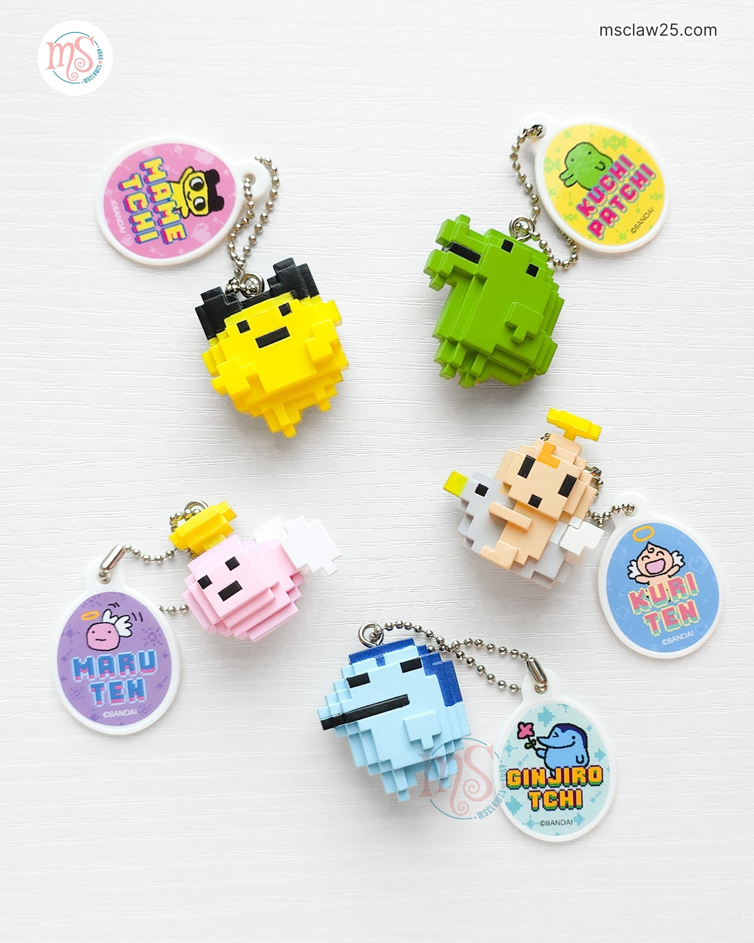 Tamagotchi | Pixelated Dot Charm | Ginjirotchi Keychain Figure