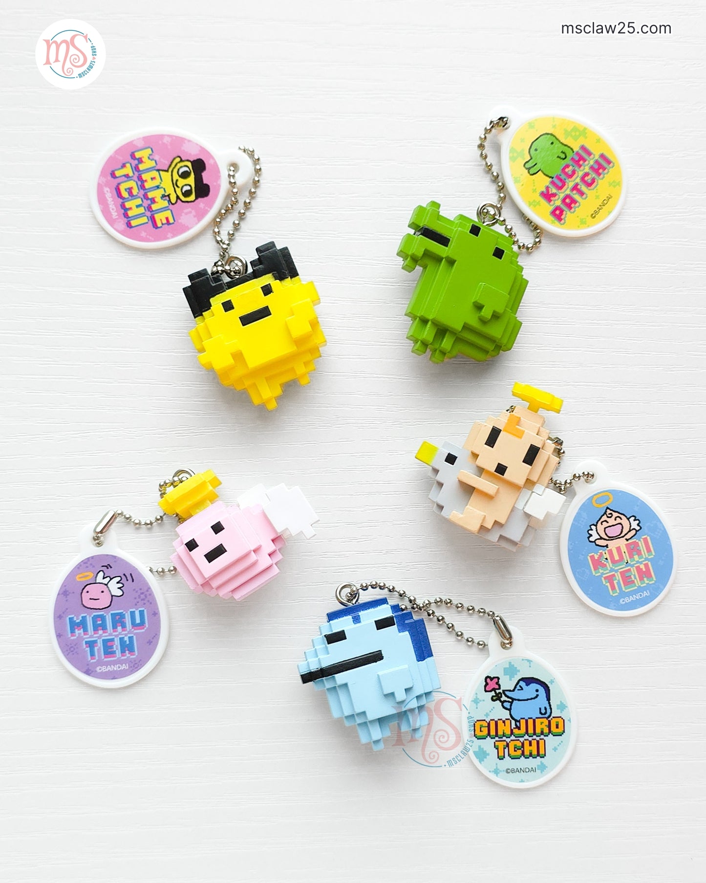 Tamagotchi | Pixelated Dot Charm | Kuchipatchi Keychain Mini Figure