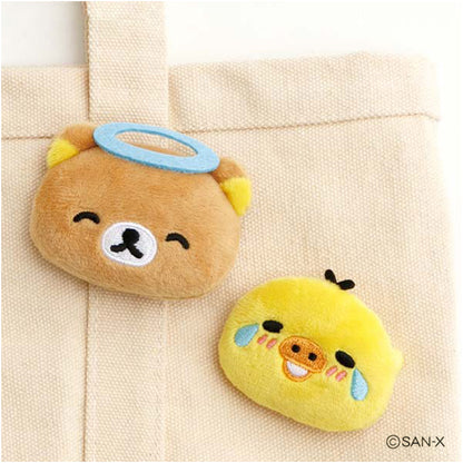 Rilakkuma | Emoji Series | Korilakkuma (Angry) Mini Plush Badge