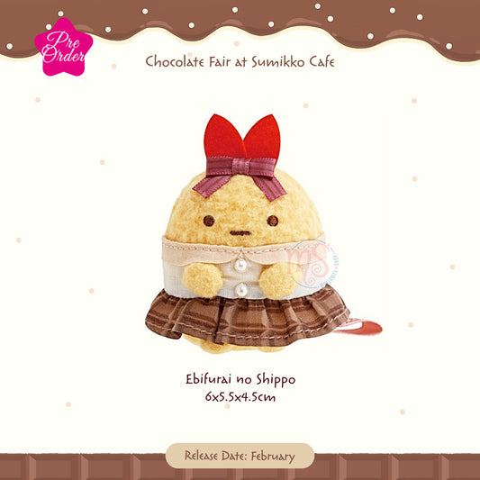 PRE-ORDER | Sumikko Gurashi | Chocolate Fair at Sumikko Cafe | Ebifurai no Shippo Tenori Mini Plush