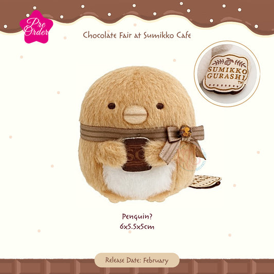 PRE-ORDER | Sumikko Gurashi | Chocolate Fair at Sumikko Cafe | Penguin? Tenori Mini Plush