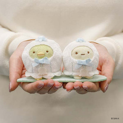 Sumikko Gurashi | Zassou & Fairy's Flower Garden | Penguin? & Tapioca (Lilies of the Valley) Tenori Small Plush Set