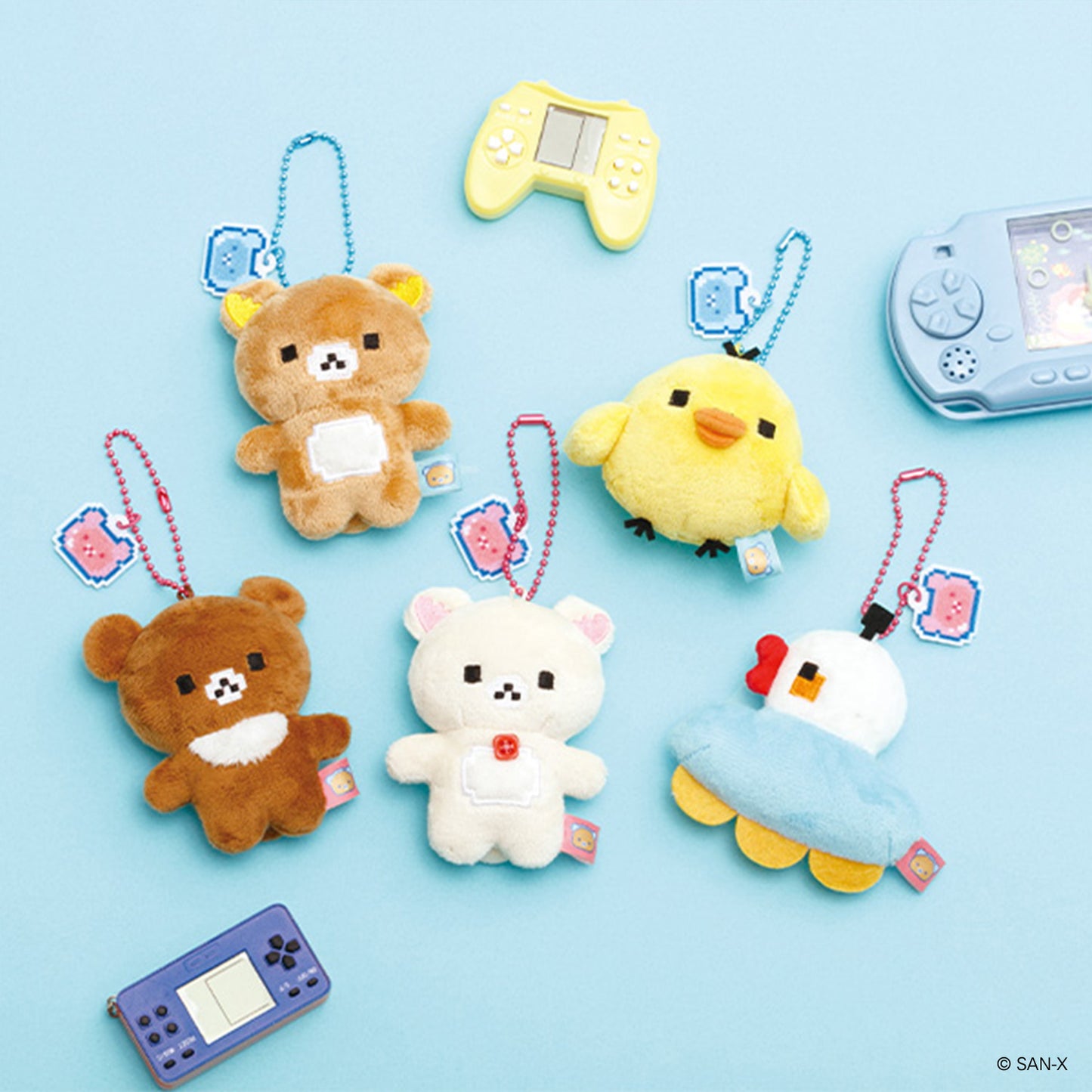 Rilakkuma | Pixel Gaming | Kiiroitori Schlüsselanhänger Mini-Plüsch