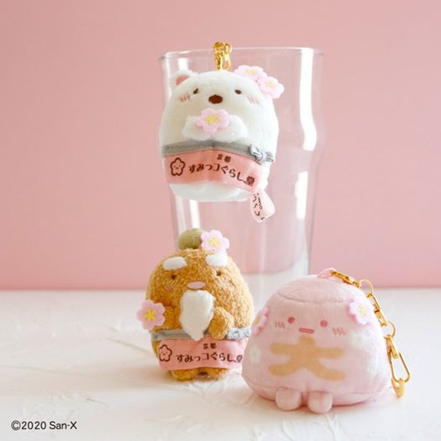 Sumikko Gurashi | Ginkakuji Store Limited | Yama (Cherry Blossom) Tenori Keychain Mini Plush