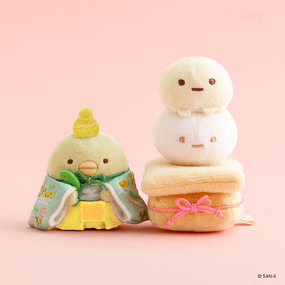 VORBESTELLUNG | Sumikko Gurashi | Neujahr 2026 | Tapioka (Kagami Mochi) Tenori Mini Plüsch | Online-Shop Limited