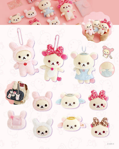 PRE-ORDER | Rilakkuma | Korilakkuma Lots | Pink Leopard Bow Mini Plush Badge