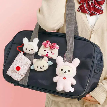 Rilakkuma | Korilakkuma Lots | Pink Angel Mini Plush Badge