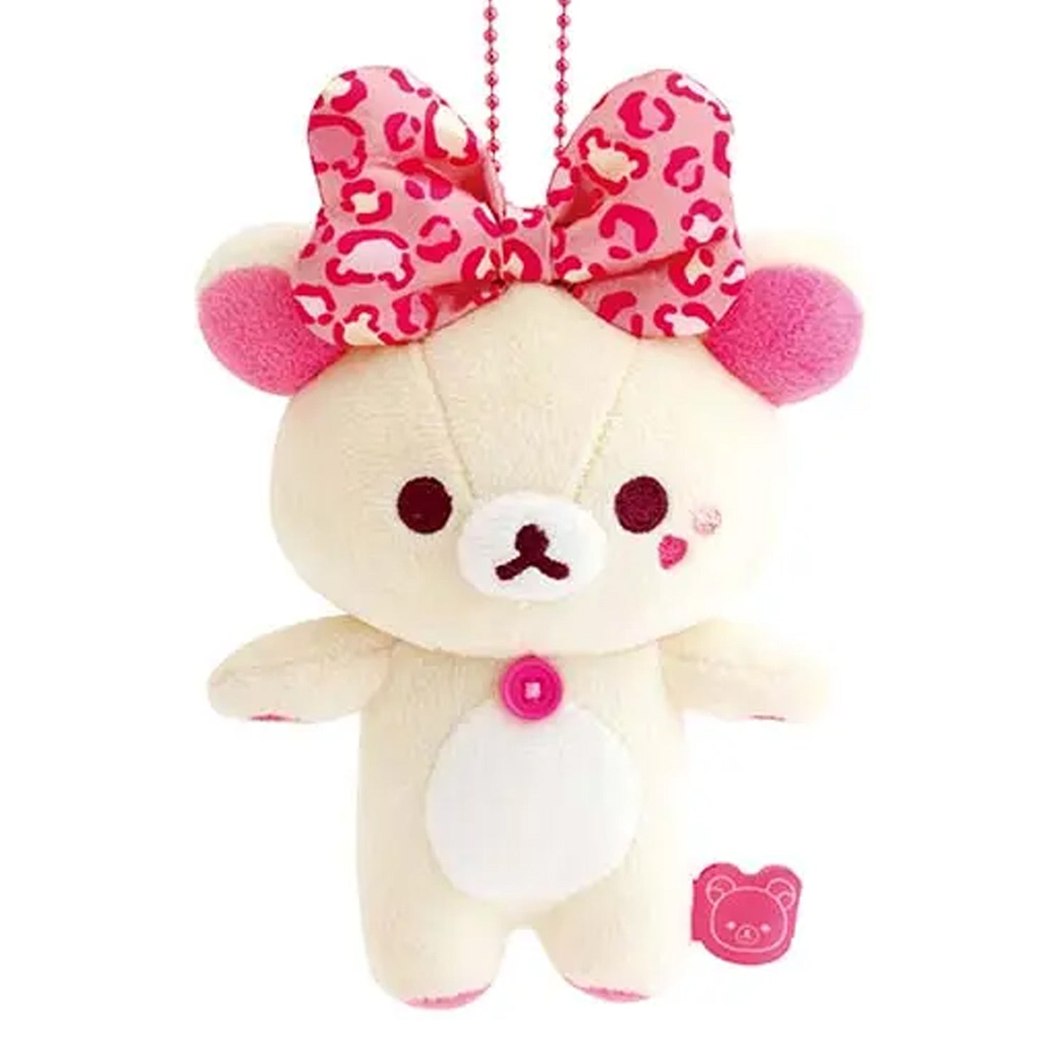 Rilakkuma | Korilakkuma Lots | Pink Leopard Bow Keychain Small